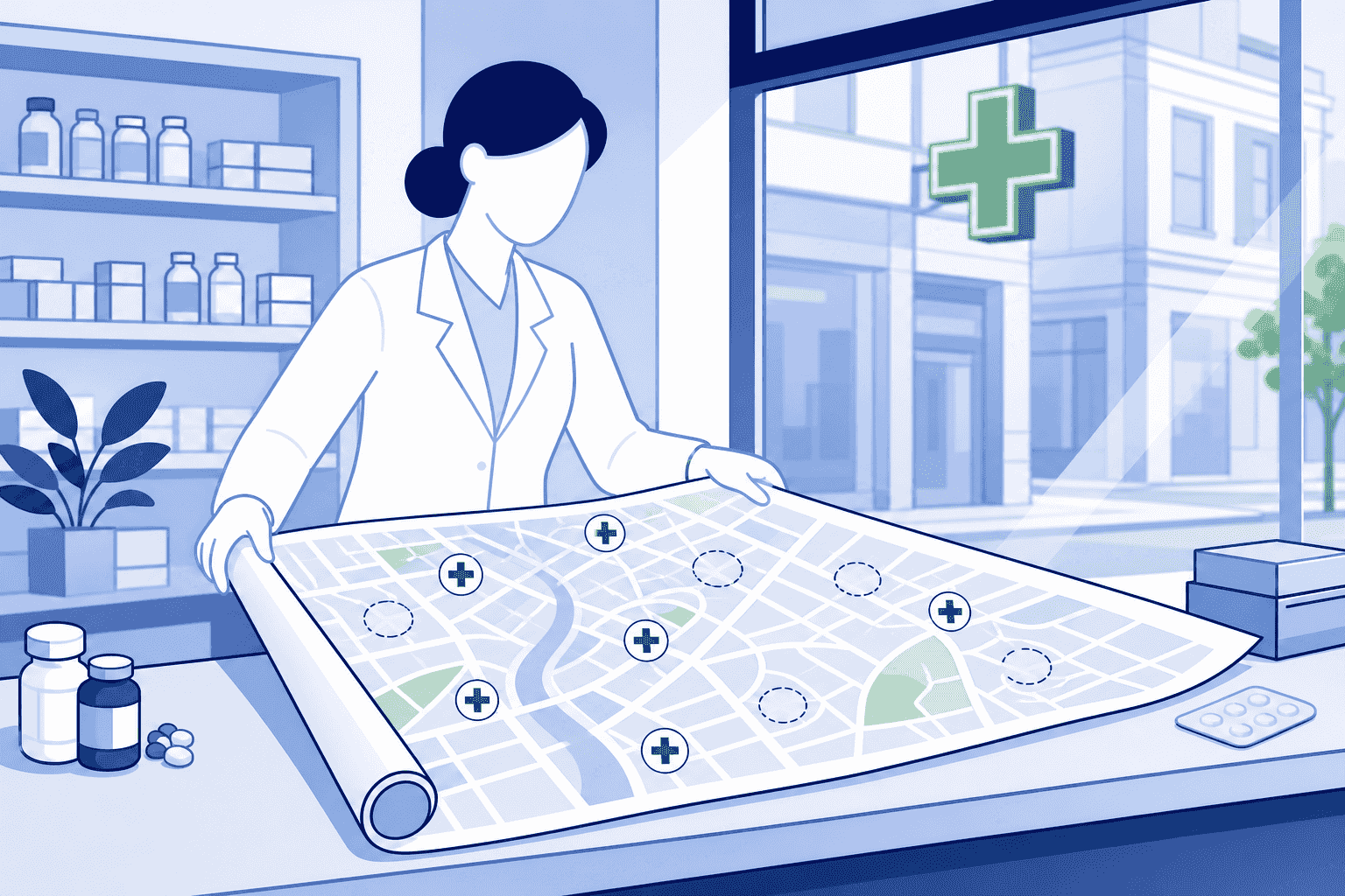 Abrir una farmacia: la misma ciudad, 17 reglas distintas, de 6 a 13 oficinas para 25.000 habitantes