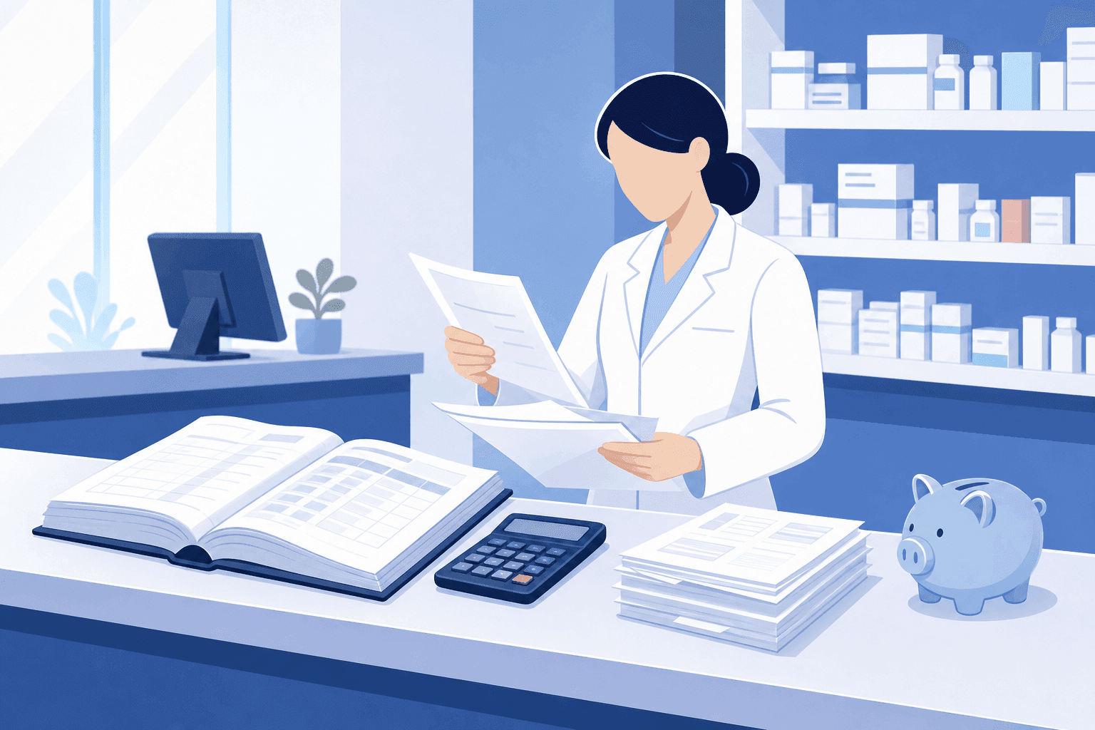 Convenio de farmacia 2026: un auxiliar con 19.189 € de bruto cuesta 25.387 € al titular